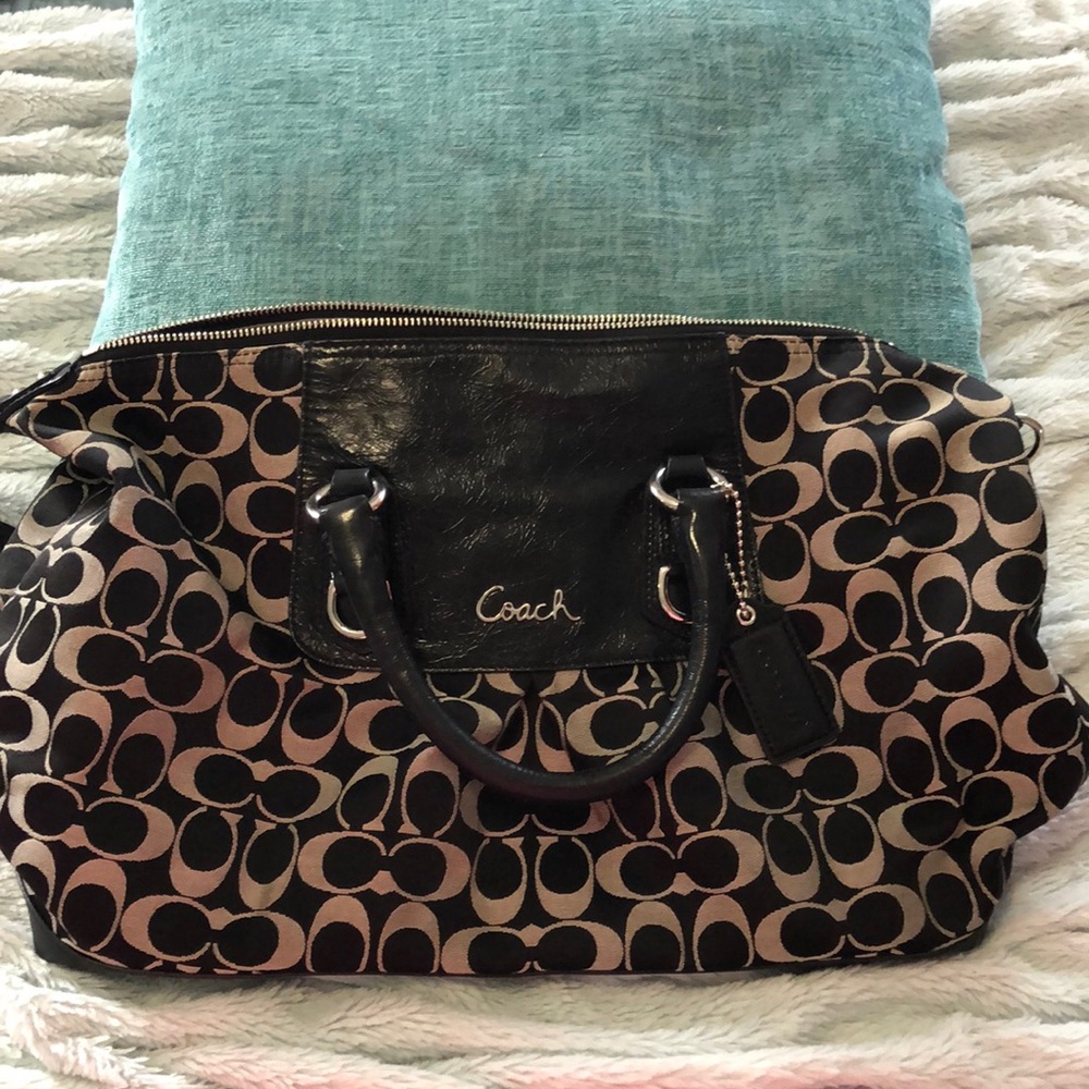 Coach bag w/leather trim. NWOT.